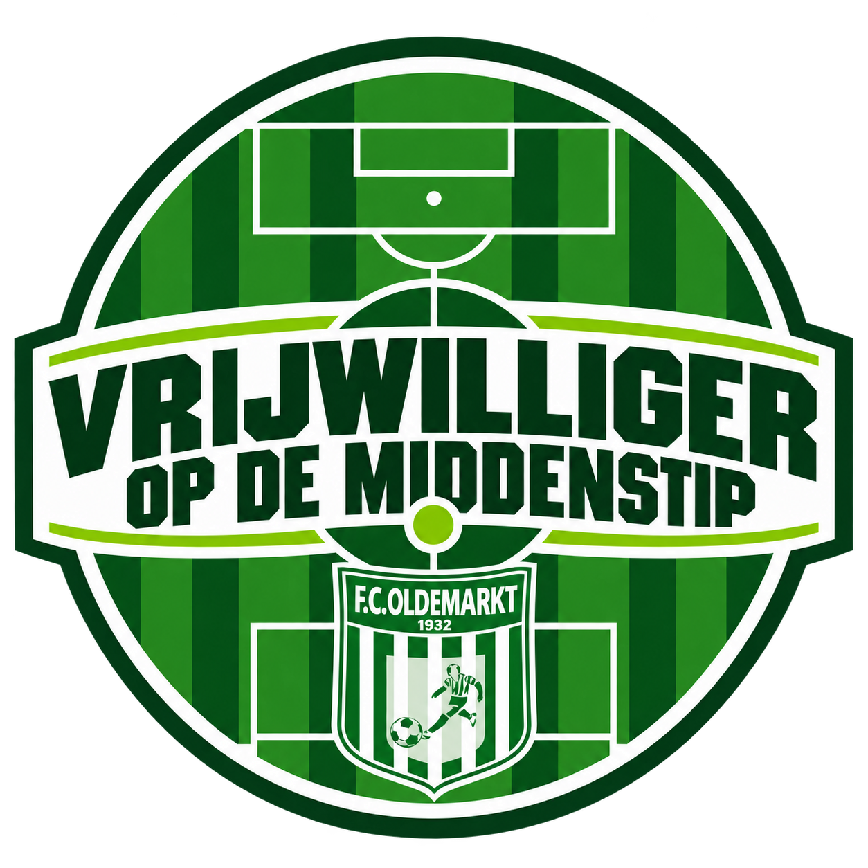 Vrijwilliger op de middenstip